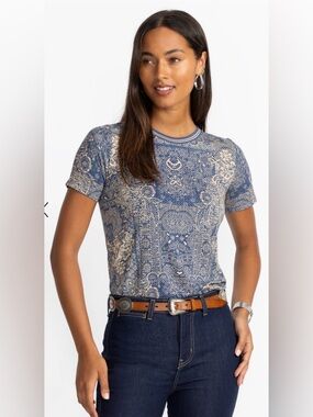 Johnny Was THE JANIE FAVORITE SHORT SLEEVE CREW NECK TEE Style# T13425-1 SM
